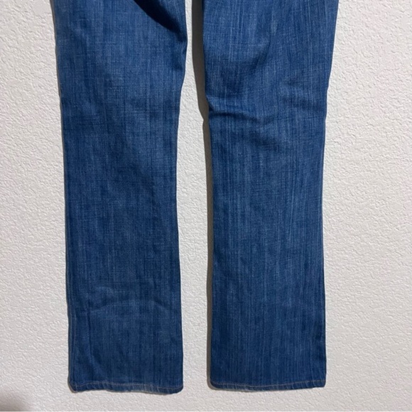 Citizens of Humanity Medium Wash Whiskered Distressed Low Rise Boot Cut Jeans 25 - Picture 6 of 13